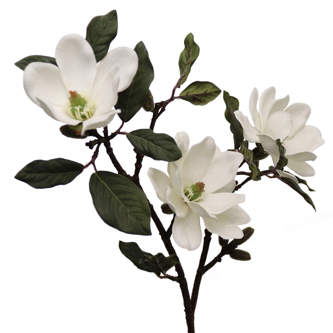 19" White Magnolia Spray - 24-Pack, Realistic Blooms, Elegant Floral Décor, Ideal for Weddings, Events & Home - Perfect for All Seasons, Floral Home by Artificial Flowers